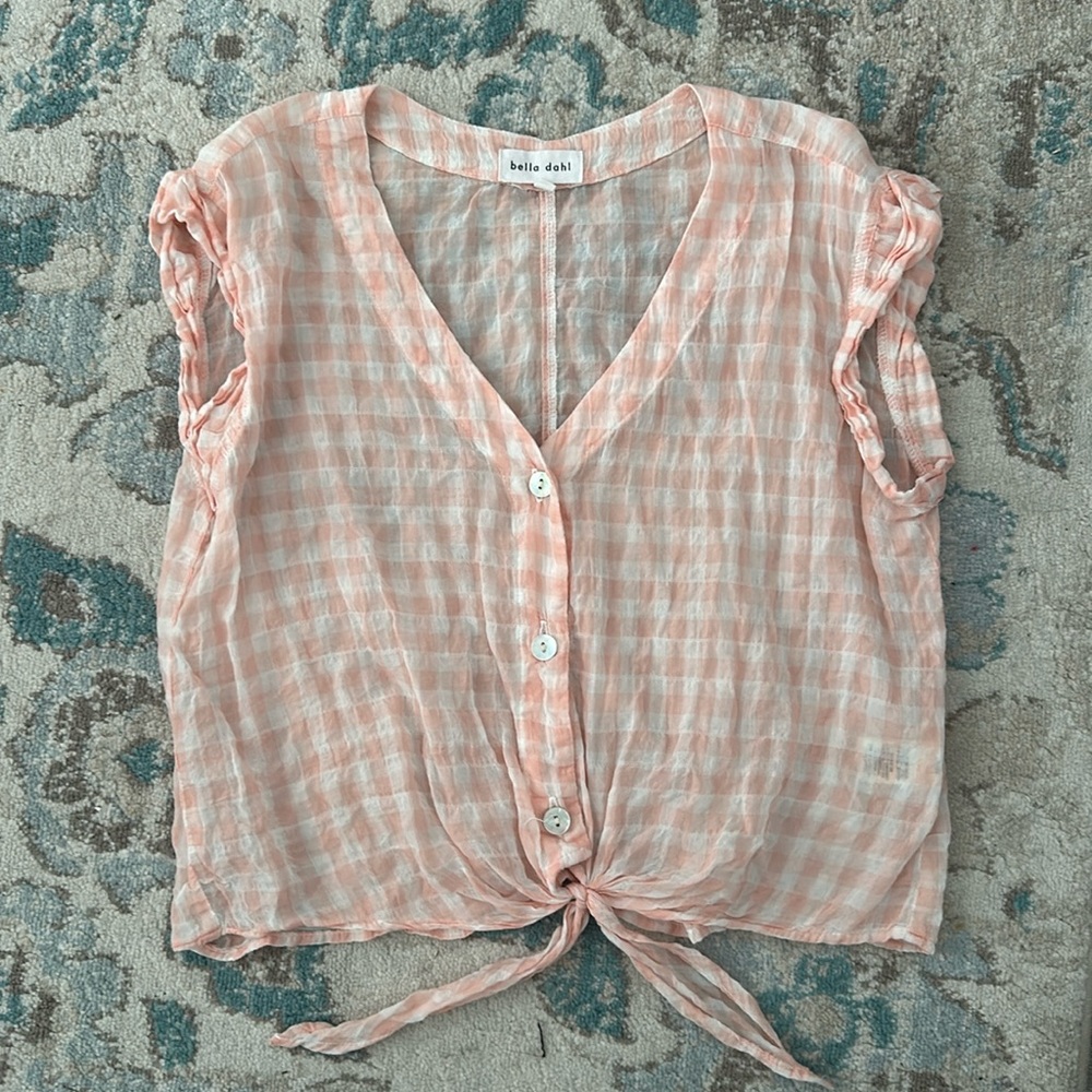 Bella Dahl pink and white top